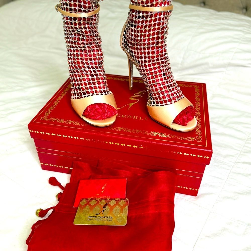 NEW René Caovilla Galaxia Sandals (Heels) Size 8 - Picture 3 of 9
